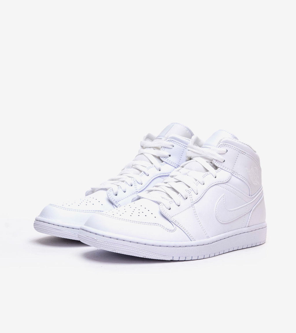 Air Jordan 1 Mid Triple White (2022)